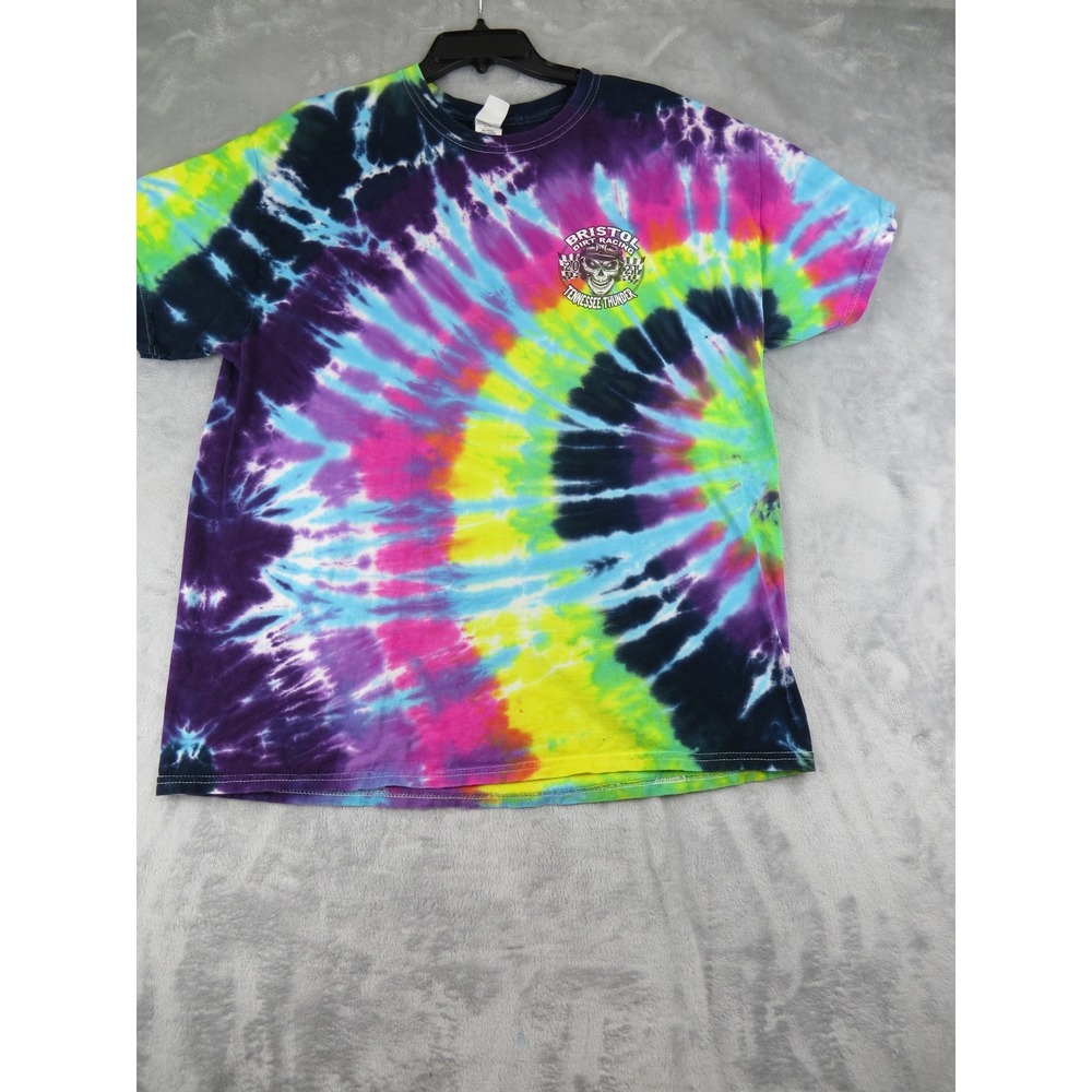 Bristol‎ Dirt Racing Tennessee Thunder 2021 Tie Dye T-Shirt XL NASCAR